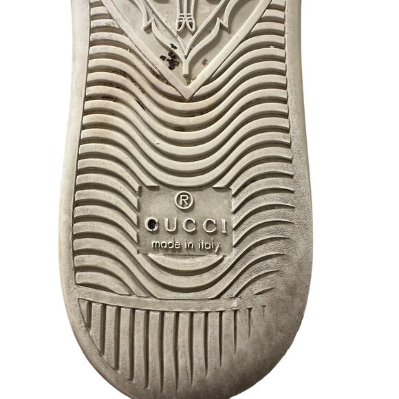 Gucci Ace Web Heart Leather Sneakers White Red Green Size 37.5 / US 7.5 - Picture 14 of 14